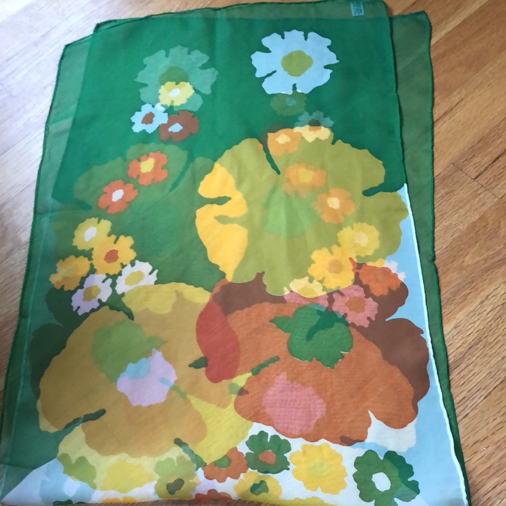 Summer Spring Time Floral Print Rectangular Scarf… - image 7